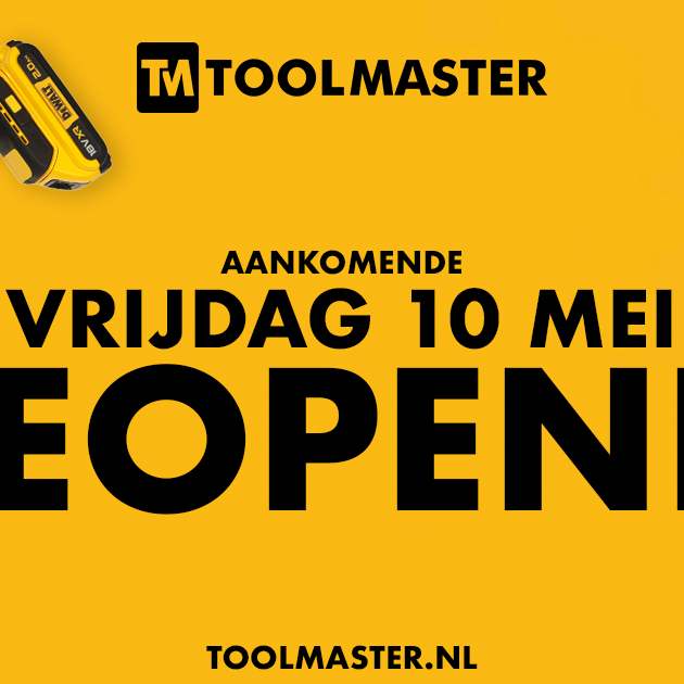 Vrijdag 10 mei open!